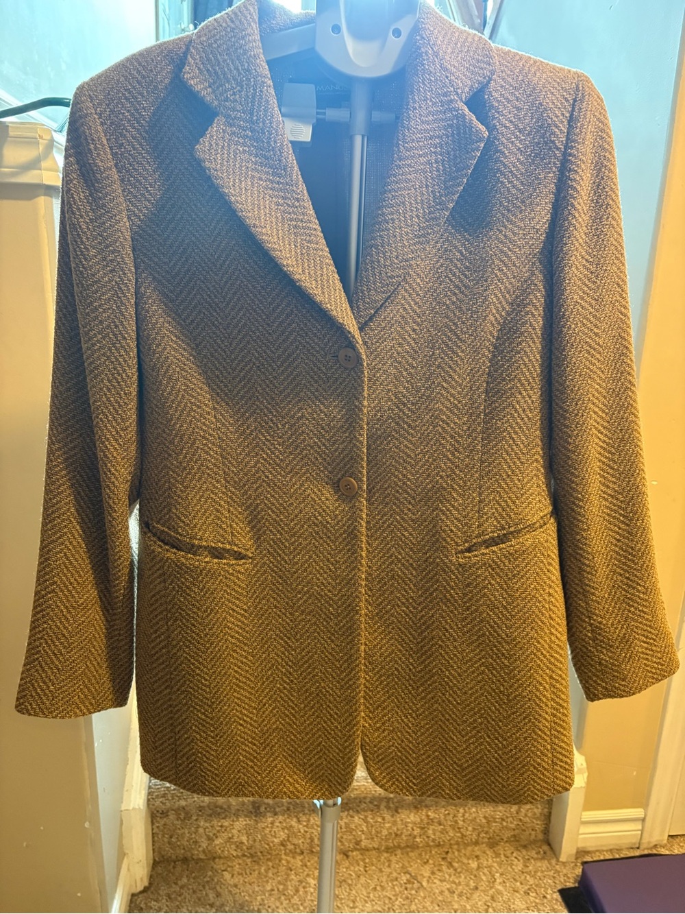 Emanuel Ungaro Brown Herringbone Women's Blazer